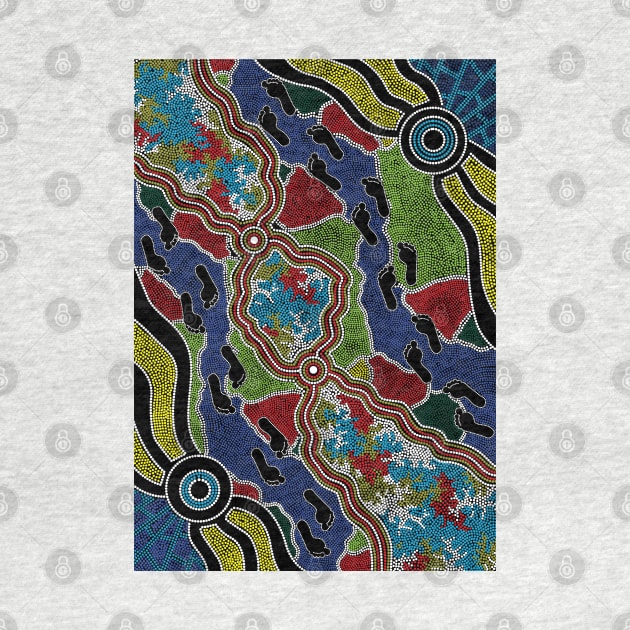 Aboriginal Art - Walking The Land 2 by hogartharts